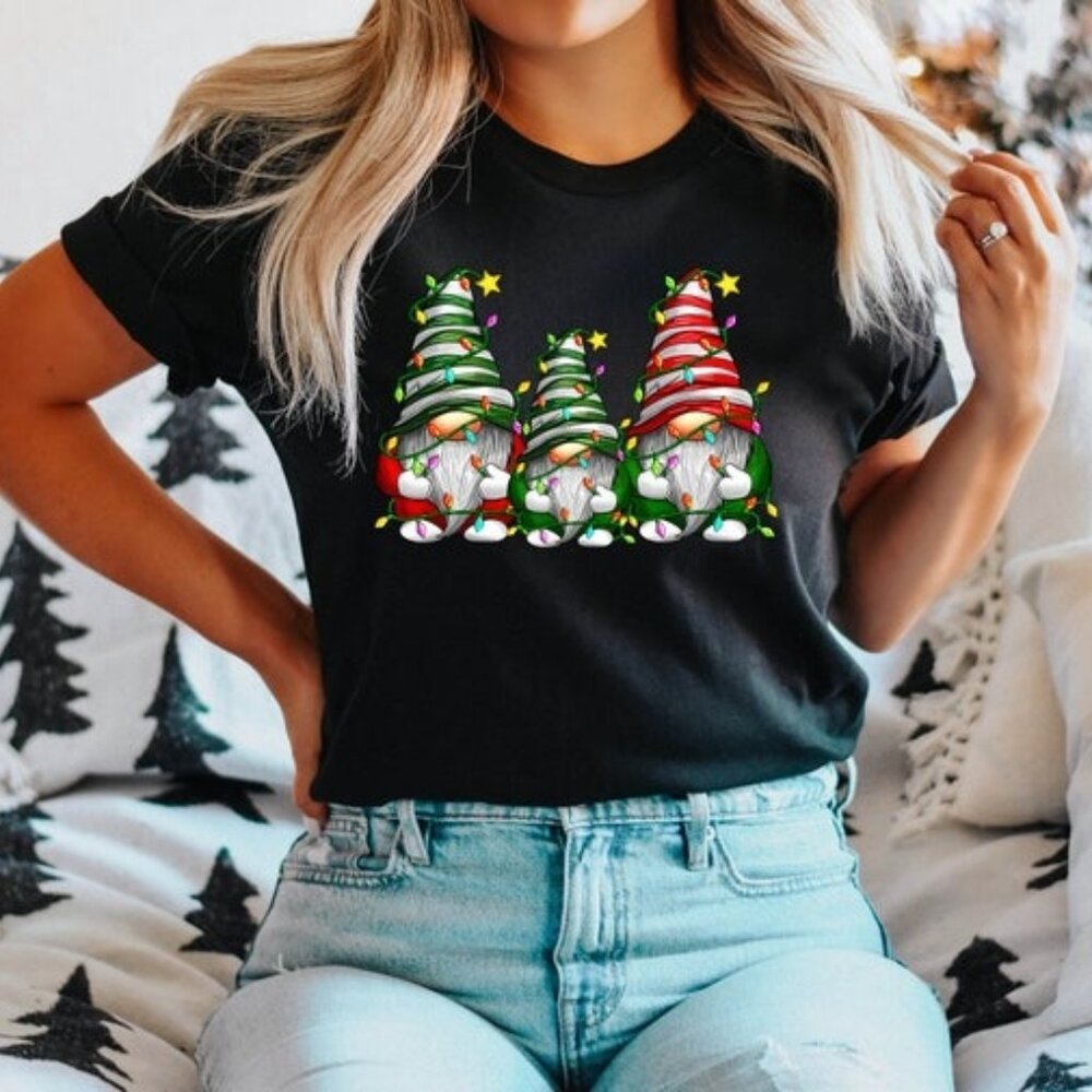 Christmas Gnome T-Shirt, Cute Gnomies T-Shirt, Cute Christmas T-Shirt